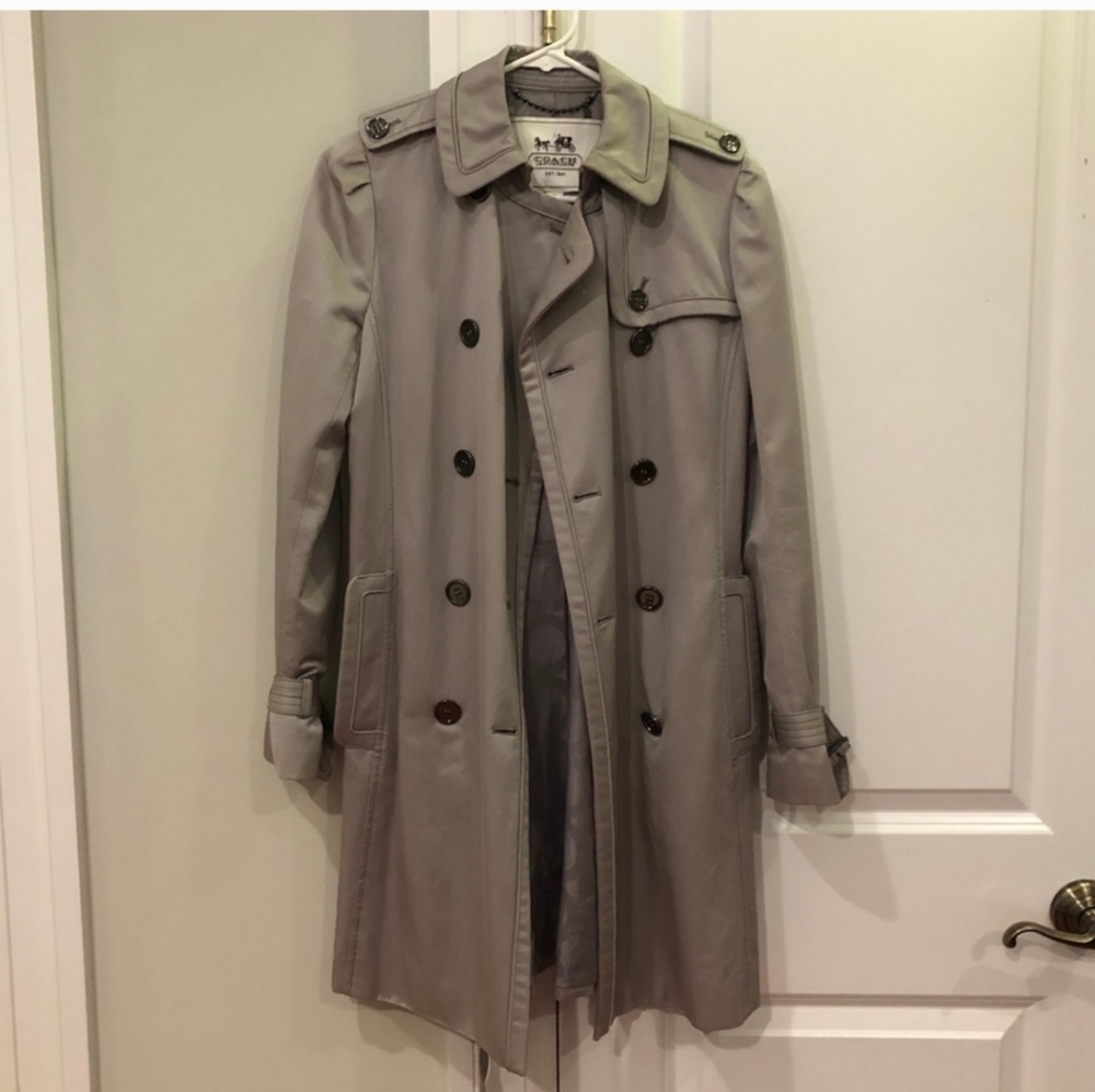 Coach trench coat belted